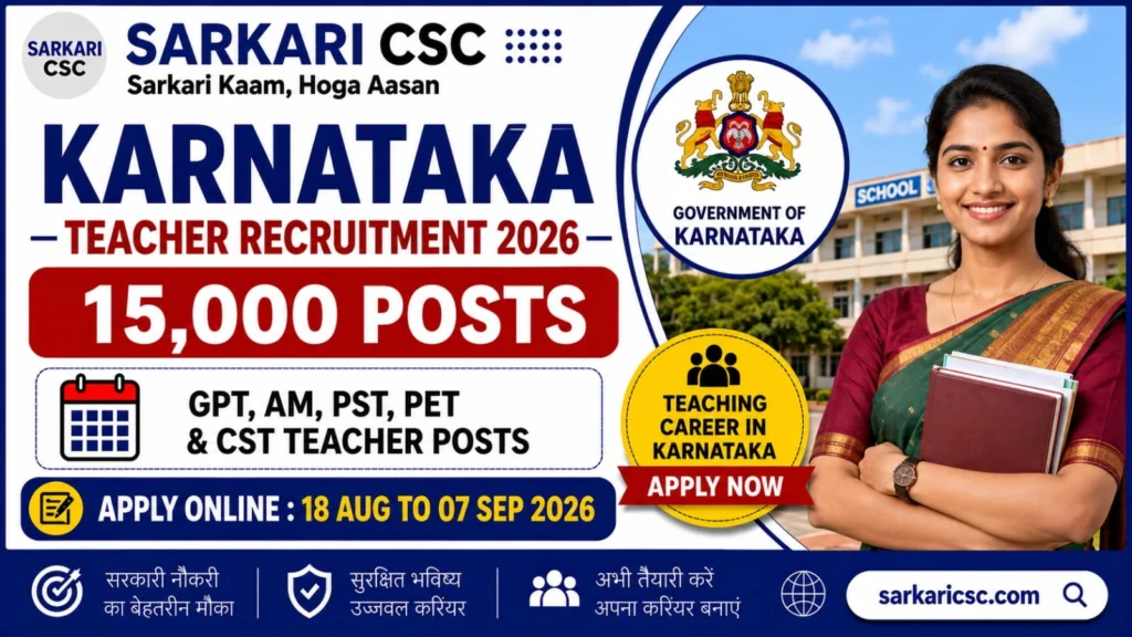 Karnataka Teacher Vacancy 2026