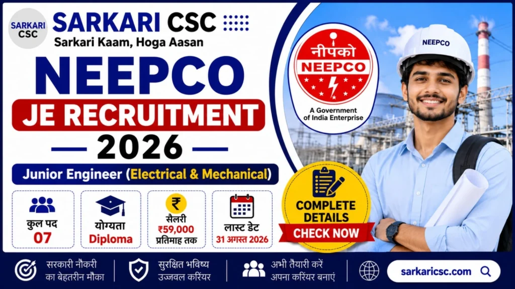 NEEPCO JE Vacancy 2026