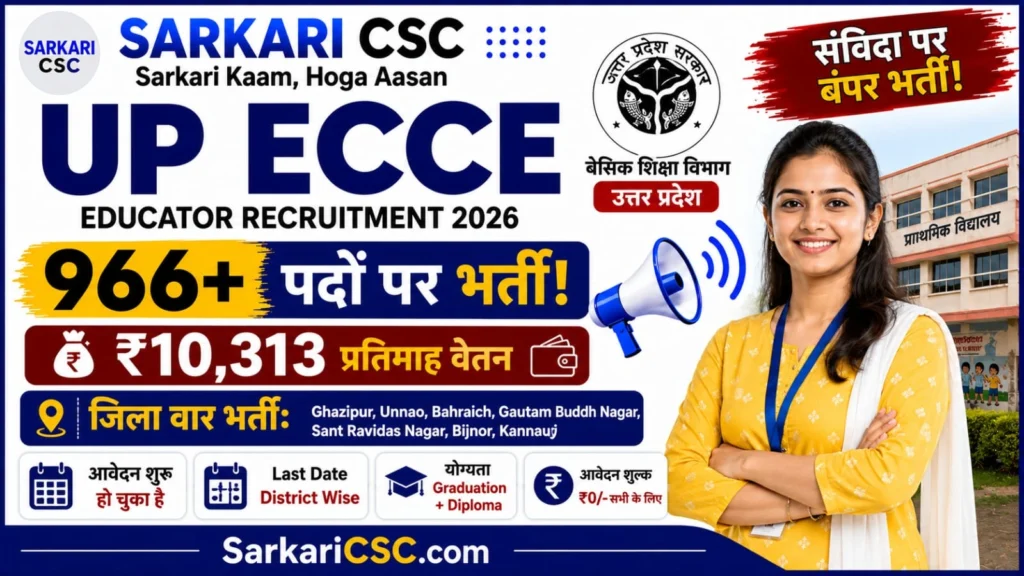 UP ECCE Educator Vacancy 2026